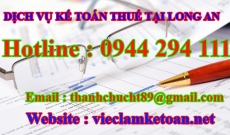 Học Kế toán Thuế thực tế tại Long An giá rẻ