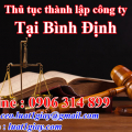 Hướng dẫn Thủ tục thành lập công ty tại  Bình Định