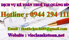 Học Kế toán Thuế thực tế tại Quảng Bình giá rẻ