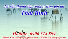 Tư vấn Thủ tục Thành lập Công ty tại Thành phố Thái Bình