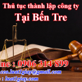 Hướng dẫn Thủ tục thành lập công ty tại Bến Tre