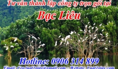 Tư vấn Thủ tục Thành lập Công ty tại Thành phố Bạc Liêu