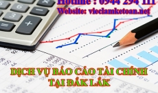 Các bước làm Báo cáo Tài chính vay vốn Ngân hàng tại Đắk Lắk