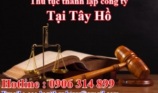 Dịch vụ Thành lập Công ty tại Tây Hồ  Hà Nội giá rẻ