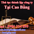 Hướng dẫn Thủ tục thành lập công ty tại Cao Bằng